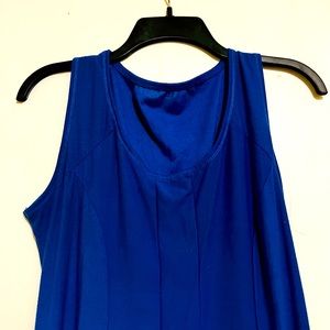 Cobalt blue scoop neck maxi sundress